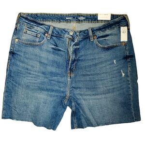 Old Navy Women's Plus Size High Rise O.G Straight Denim Cut Off Shorts